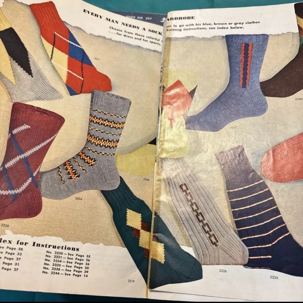 Vintage set of two Dollies and Hand Knit socks